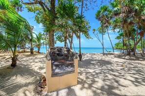 Plage, chaises longues, serviettes de plage