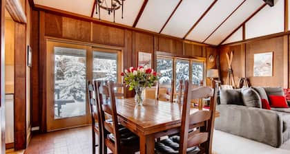 Steps to Gondola Forest Road Chalet with Jacuzzi & Wood Burn Fireplace