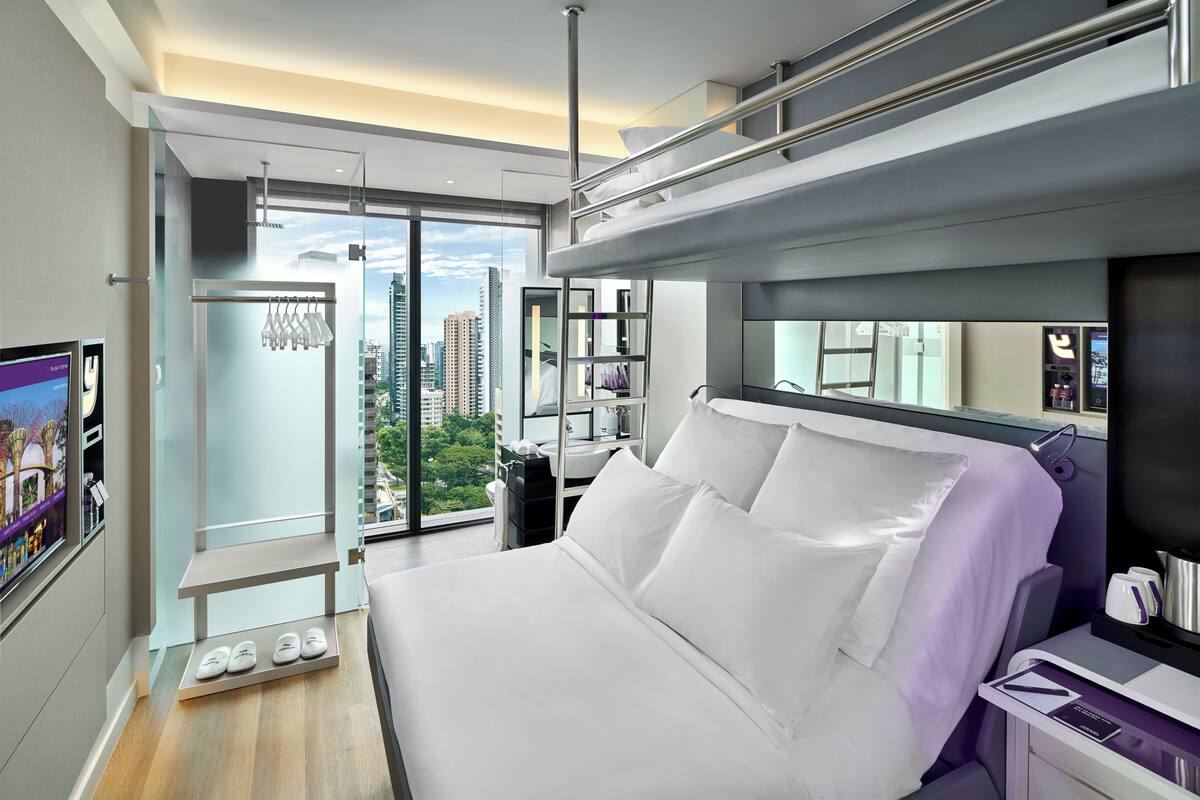 Premium Triple Room, City View | Premium bedding, in-room safe, blackout curtains, soundproofing