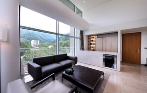 Midas Corner Suite | Área de sala de estar | Televisión LED de 43 pulgadas con canales vía satélite y televisión 