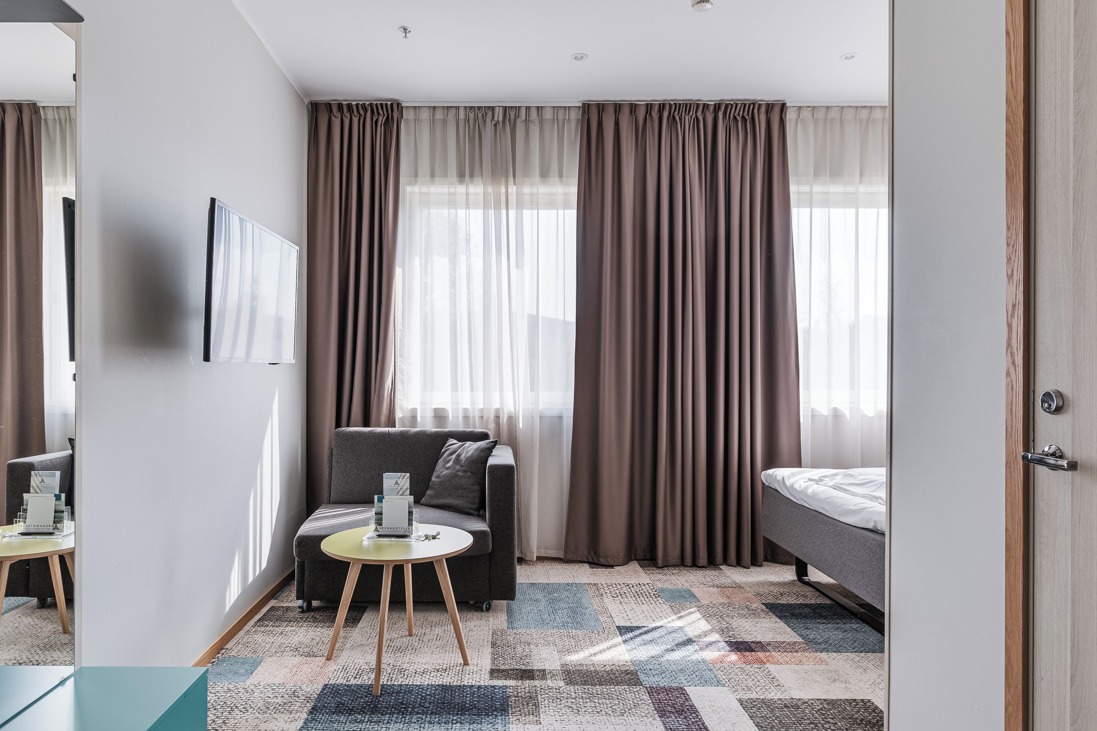 blackout curtains, soundproofing, iron/ironing board, free wifi