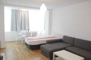 Deluxe Apartment, 2 Bedrooms | Living area | TV - Betariel Apartments S22 (Vienna)