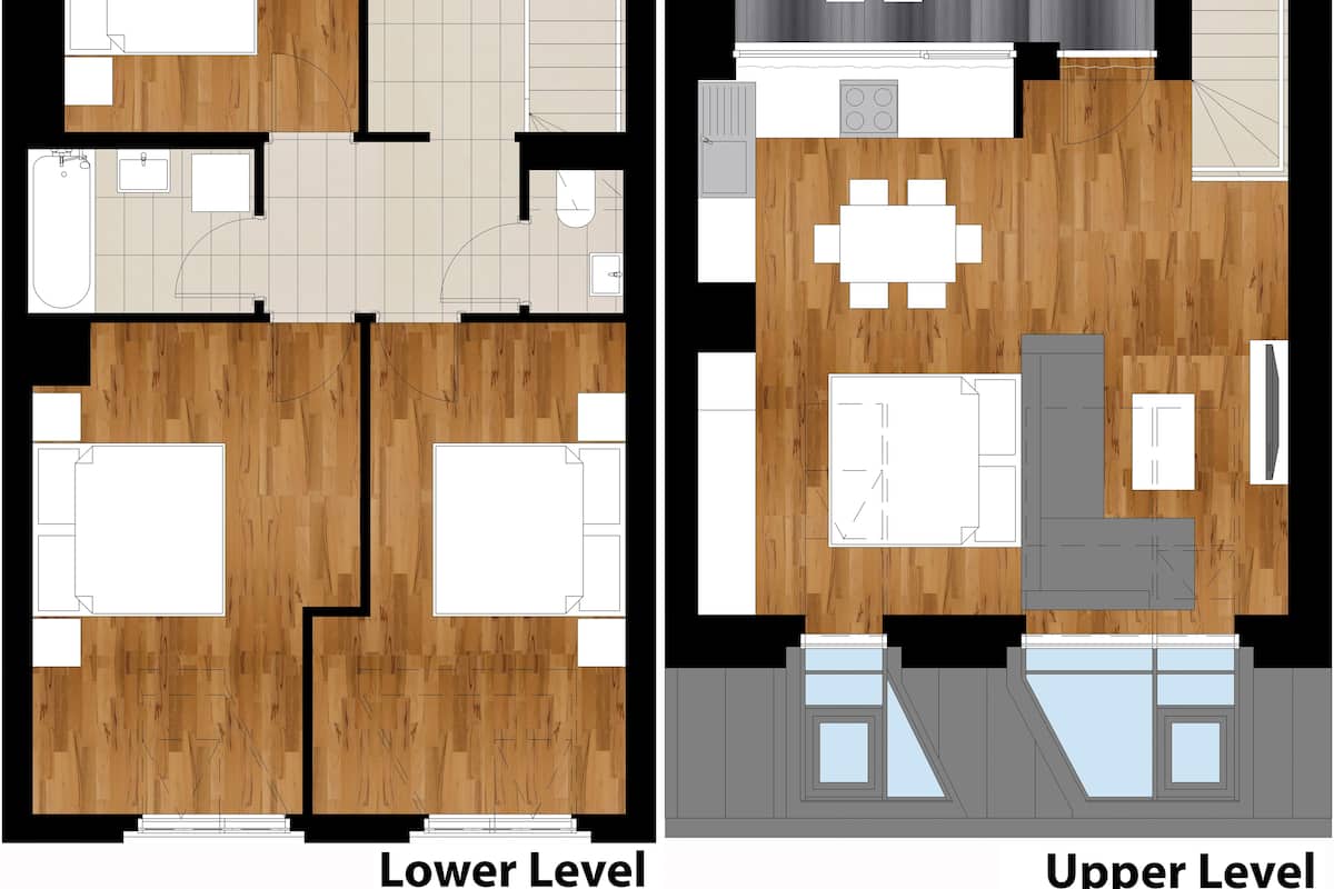 Cobertura, 3 quartos | Planta do andar