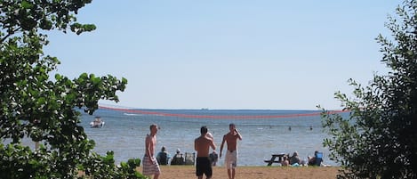 Vlak bij het strand