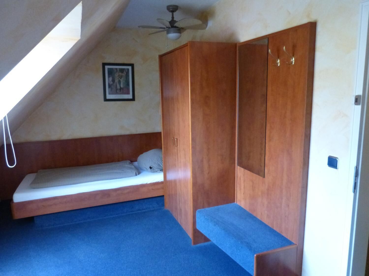 minibar, desk, laptop workspace, blackout curtains