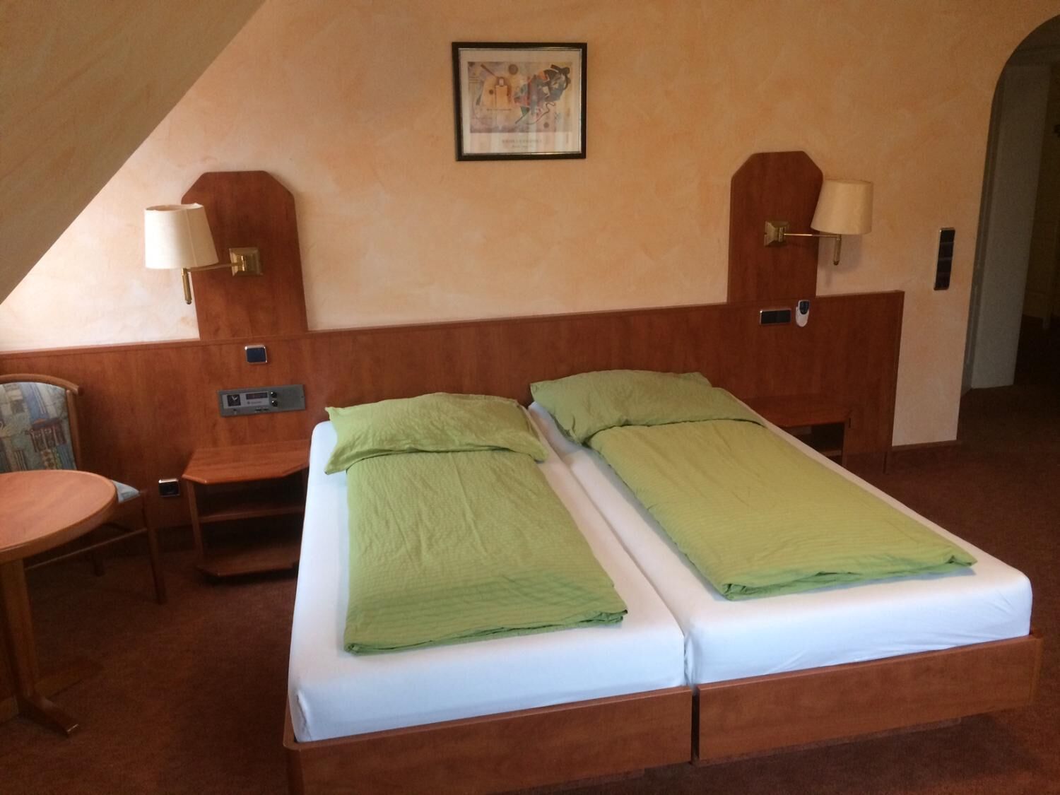 minibar, desk, laptop workspace, blackout curtains