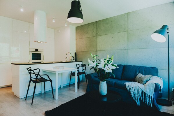 Apartment, 1 Bedroom | Living area | Flat-screen TV - Elite Apartments Nature & Recess (Gdansk)