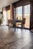 Luxury Double Room, 1 King Bed, Terrace, Courtyard View | Individually decorated, individually furnished, desk, laptop workspace