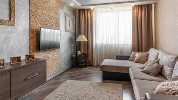 Classic-huoneisto, tupakointi kielletty | Olohuone | Taulutelevisio