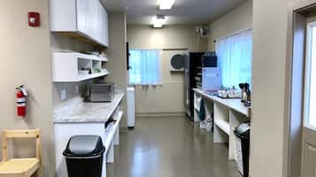 Shared fridge, microwave