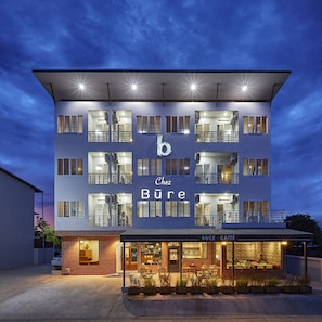 Chez Bure offers modern accommodations with balconies and large windows.