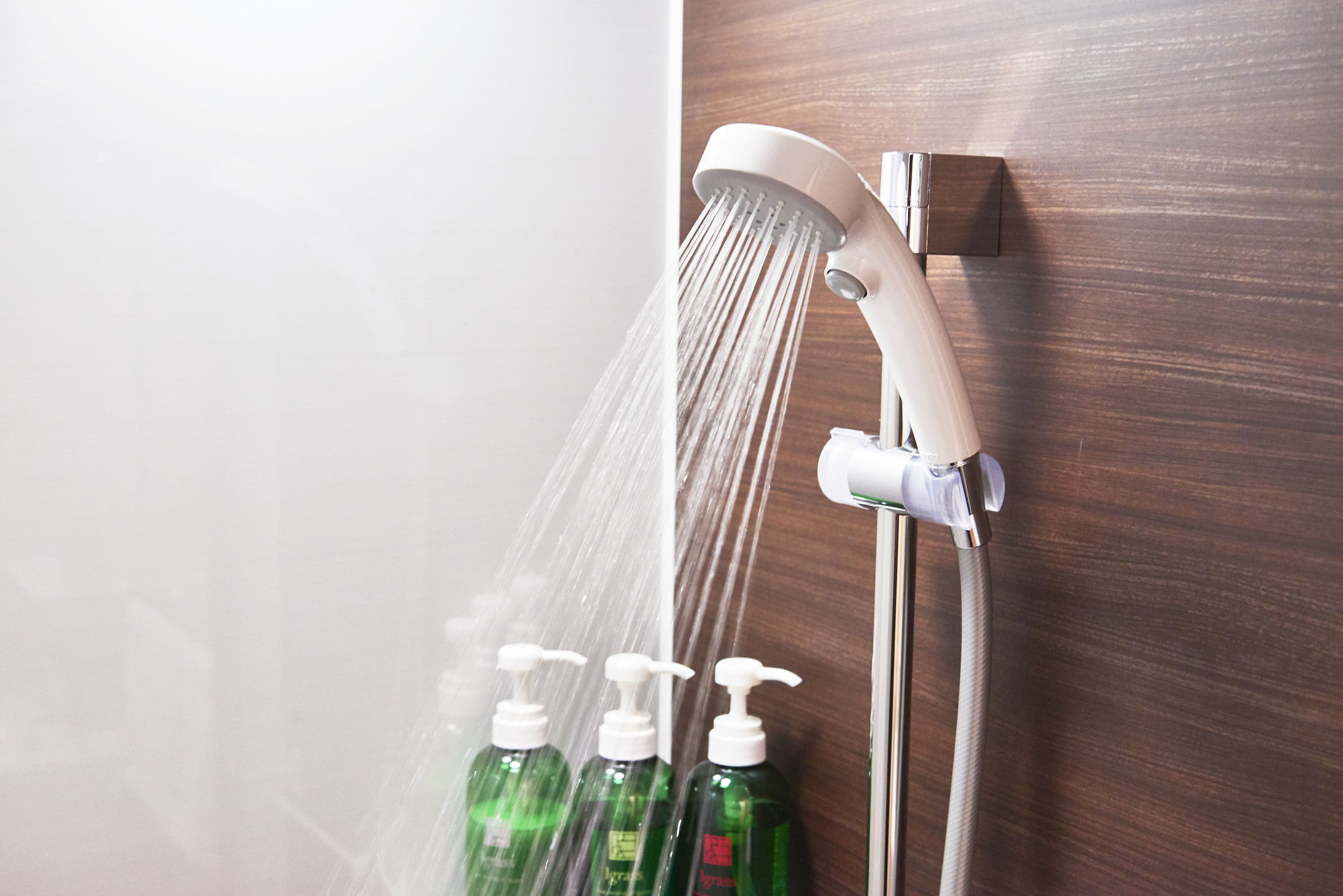 shower, free toiletries, slippers, electronic bidet