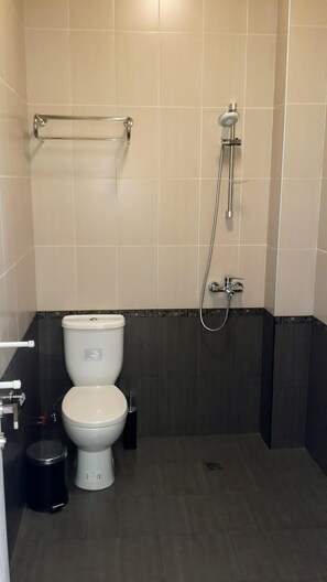 Ducha, artículos de higiene personal gratuitos y secador de pelo