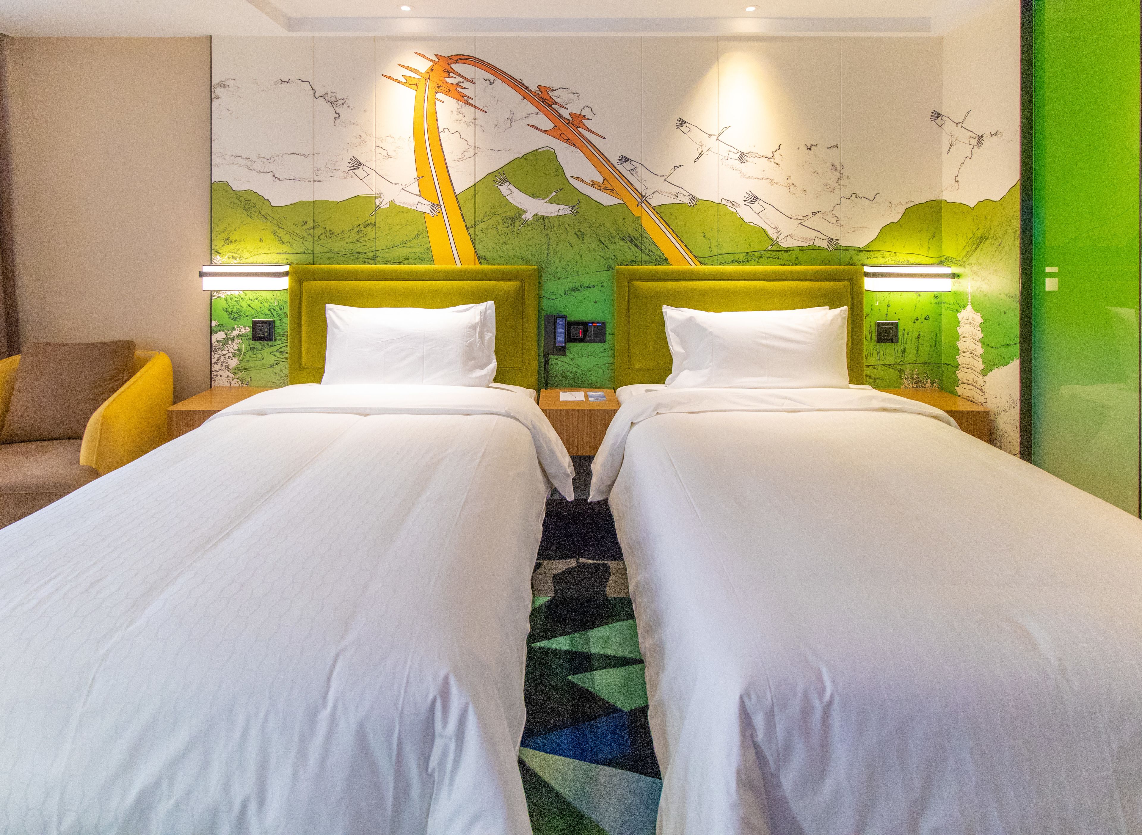 comfort twin room | down duvets, minibar, desk, blackout curtains