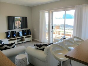 Luxury House | Living area | 60-inch flat-screen TV with satellite channels, TV, DVD player