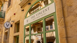 A building with a sign reading 'The Vincent Boutique Hotel.' - The Vincent Boutique Hotel, BW Premier Collection (Valletta)