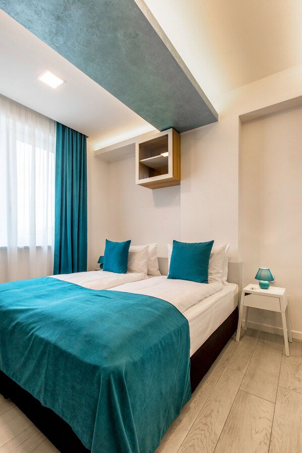 Departamento, 1 habitación, vista a la ciudad | Sala de estar | Televisión LED 