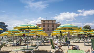 Am Strand, weißer Sandstrand