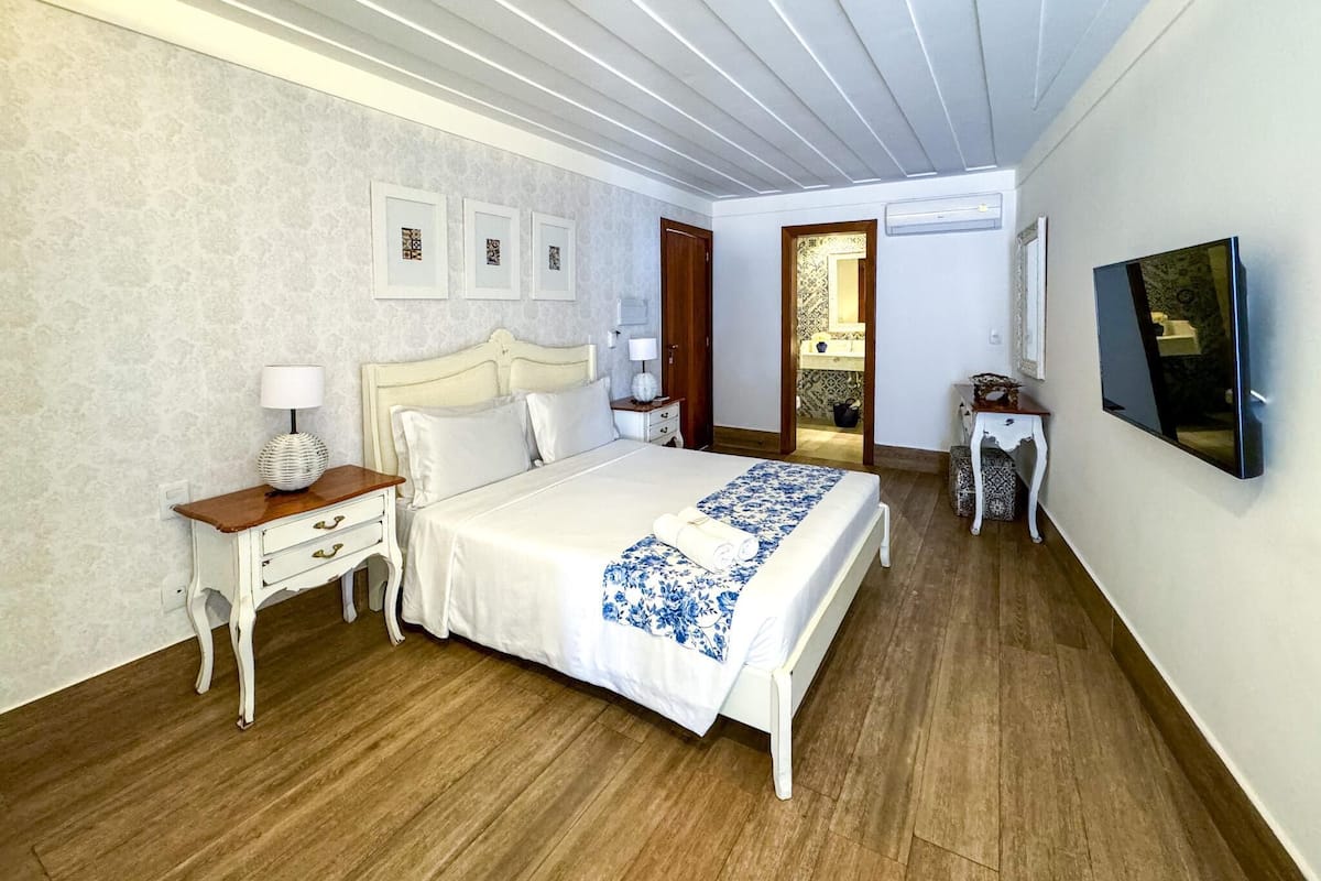 1 bedroom, desk, blackout drapes, iron/ironing board