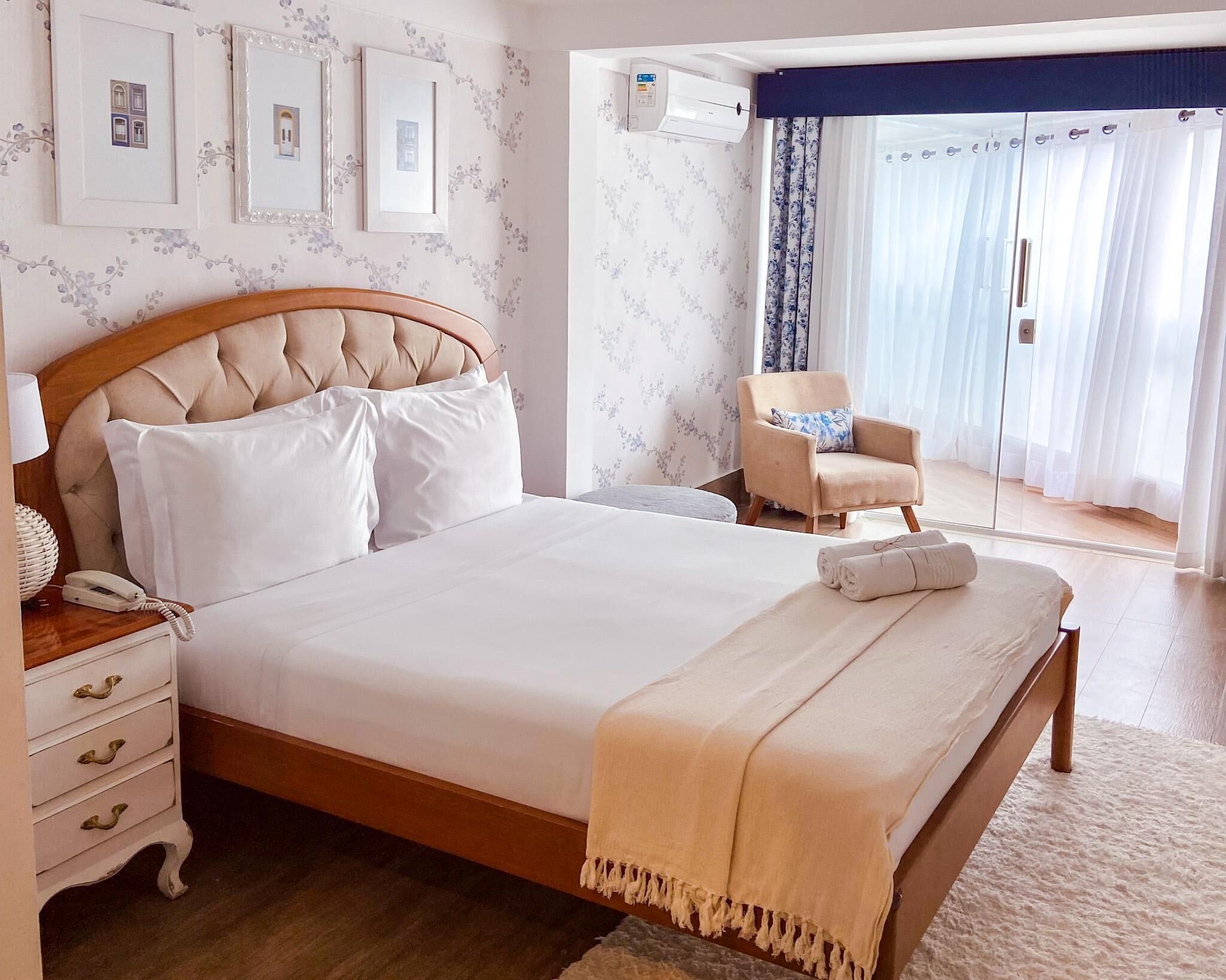 Desk, blackout drapes, iron/ironing board, free WiFi