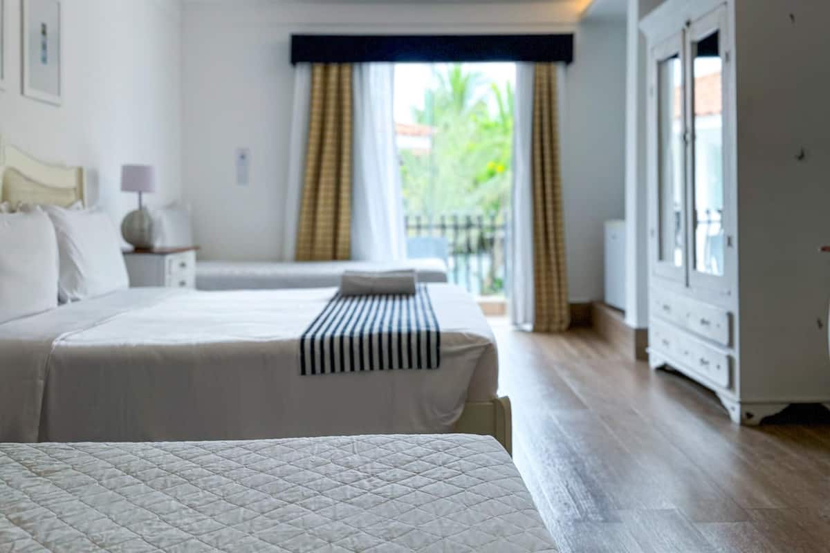1 bedroom, desk, blackout drapes, iron/ironing board