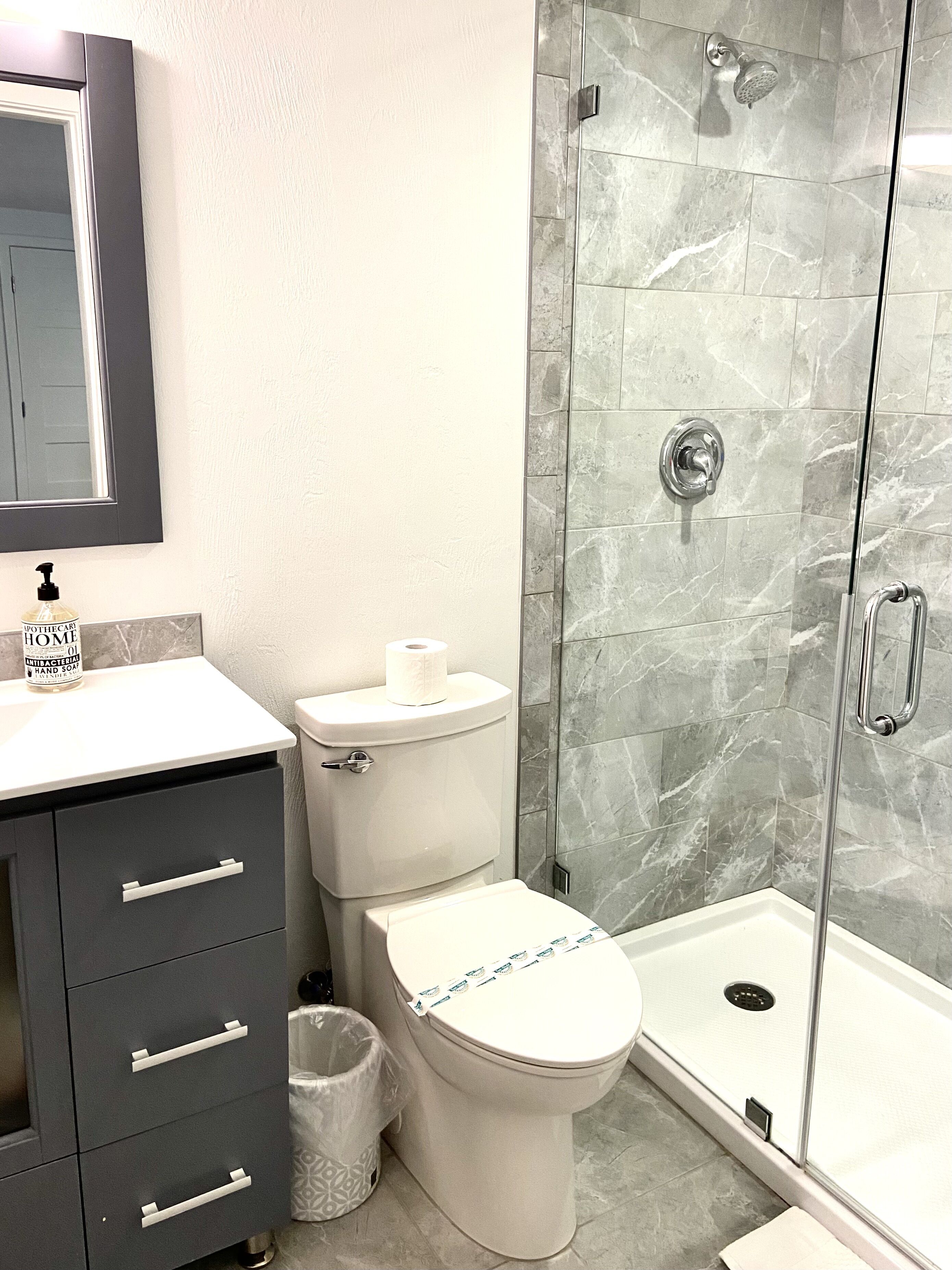 presidential suite, 2 bedrooms, kitchen, ocean view | bathroom | shower, designer toiletries, towels, soap