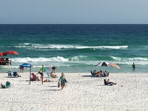 Sun-loungers, beach towels