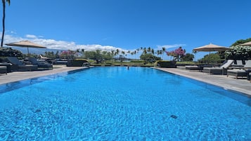 An infinity pool, a heated pool