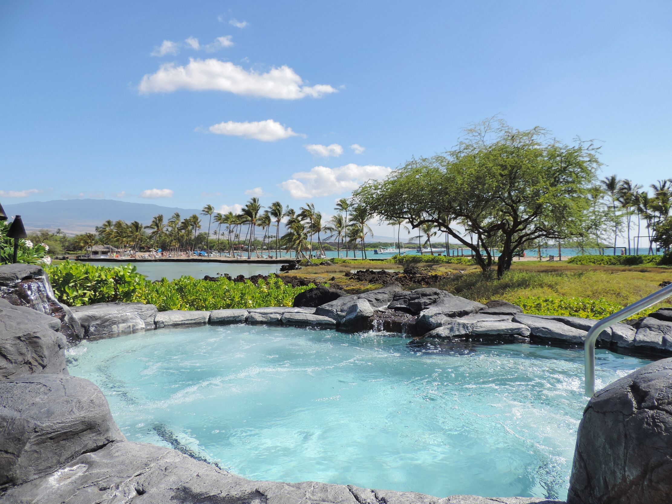 An infinity pool, a heated pool
