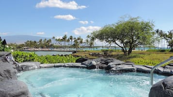 An infinity pool, a heated pool