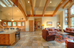 TV, fireplace, DVD player, foosball - Gold Run Lodge, 5-Bedroom, 5,254 Sq. Ft. Luxurious Ski Home (Breckenridge)