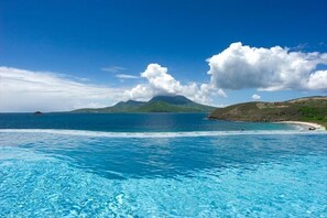 Outdoor pool - Luxury Villa, Panoramic, Ocean, Mountain Views, Turtle Beach, Grill, Pool! (Basseterre)