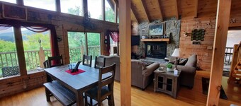 2 Miles to Snowshoe Secluded 3BR Log Cabin on 9 acres Hot Tub  Waterfall WIFI