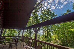 Outdoor dining - Mtn. View, Hot Tub, Dwntwn Avl & Biltmore 15-20 min, WiFi, Serenity at its best! (Fairview)
