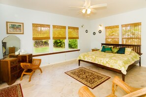 3 bedrooms, memory foam beds, desk, iron/ironing board