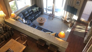 TV connectée, cheminée, lecteur de DVD, vidéothÚque