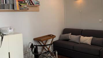 Fernseher, Bücher, Musikbibliothek