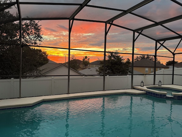 Outdoor pool, a heated pool
