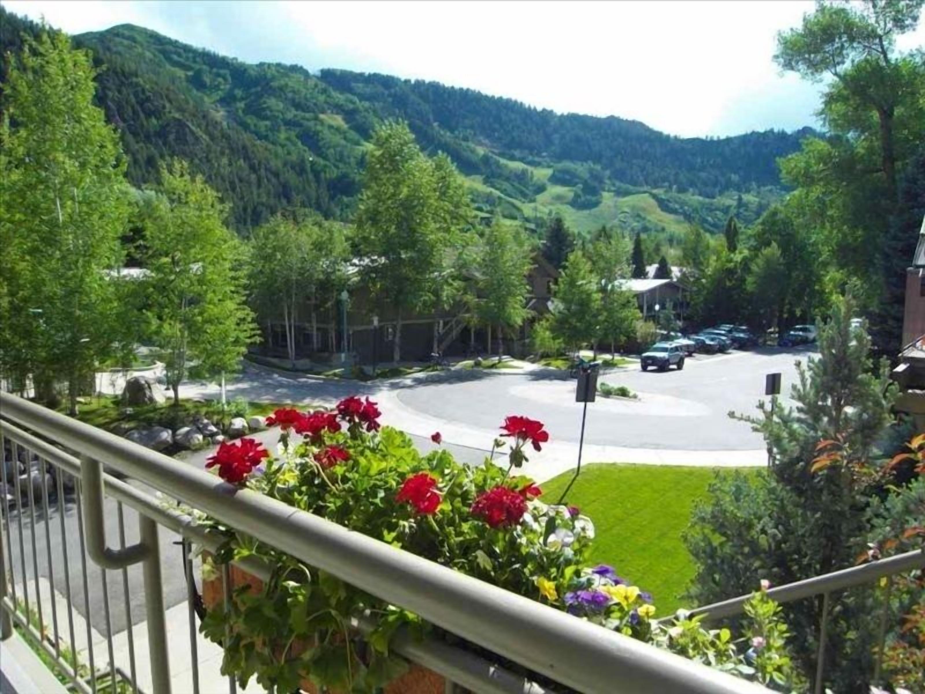 Bright Condo, Views of Aspen Mtn., Gas fireplace, Granite, AC, 3 blks to gondola