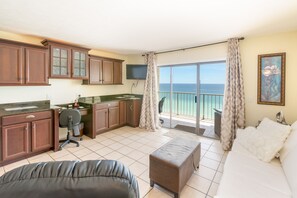 Smart TV, DVD player, books, video library