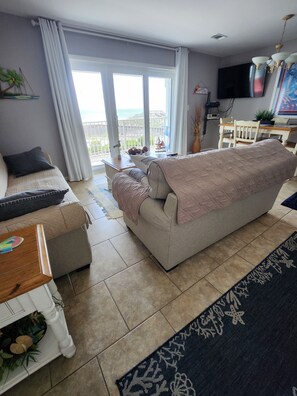 Smart TV, DVD player, books, stereo