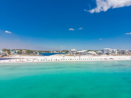 The best beach views from condo of crystal white sand beach