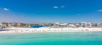 The best beach views from condo of crystal white sand beach