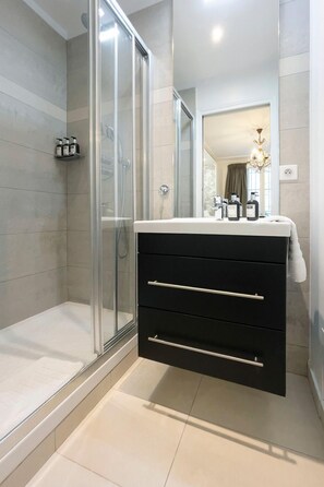 Shower, hair dryer