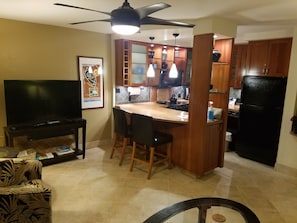 Fridge, microwave, oven, stovetop - Bingo!  KKN's TROPHY Unit! Deluxe Renovation, Central Split A/C & Ground Floor. (Kihei)