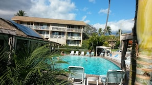 Outdoor pool, a heated pool - Bingo! KKN's TROPHY Unit! Deluxe Renovation, Central Split A/C & Ground Floor. (Kihei)