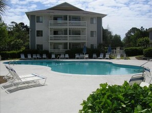 Piscine extérieure, piscine chauffée