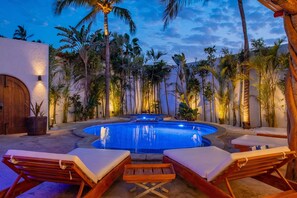 Outdoor pool, a heated pool - Villa Luna Nueva - Concierge and Maid Service included (Cabo San Lucas)