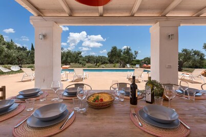 Country villa with pool close to the sandy beach, max comfort & relaxing!