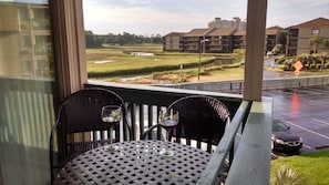 Opposite view from Balcony - golf course and inlet -